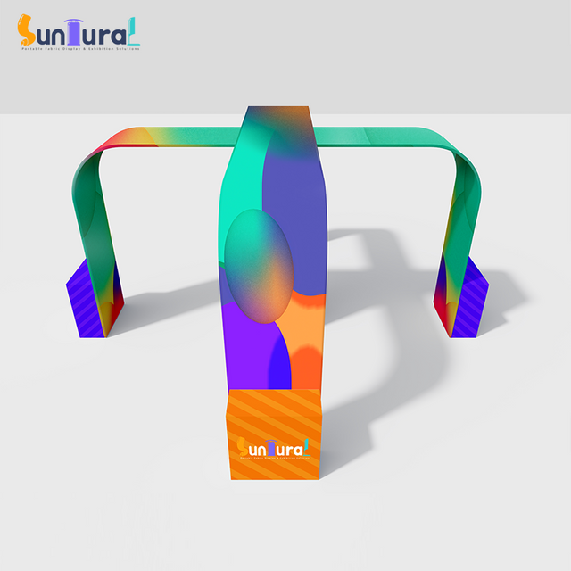 20x20 FT Tension Fabric Exhibit Booth Solution 7X28X1