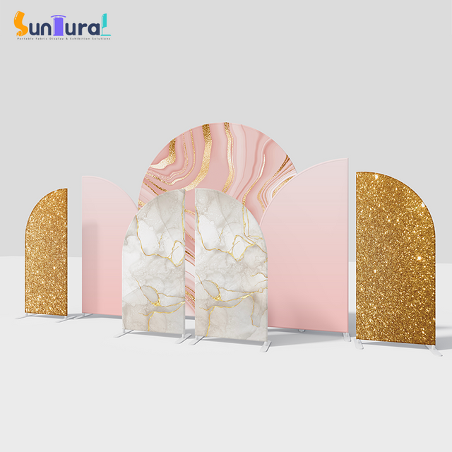 Aluminum Frame Birthday Event Party Custom Design Arch Combination Backdrop04 