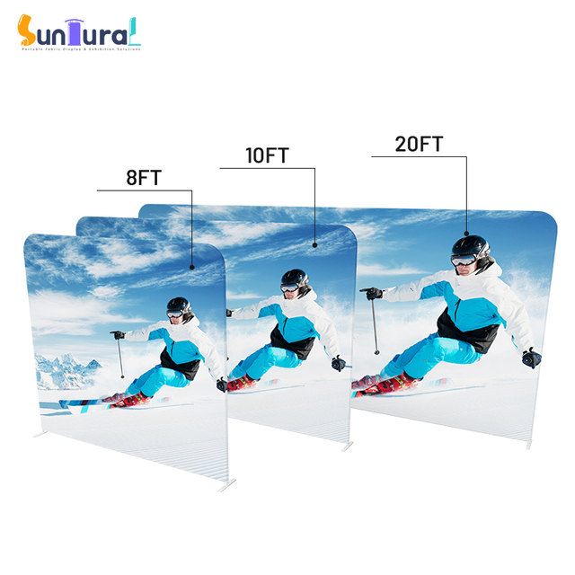 10FT Customize Free Design Straight Backdrop Tension Fabric Display