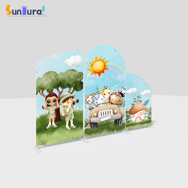 Custom Printed Cartoon Themed Arch Combination Backdrop07 