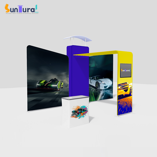 20x10FT Fabric Exhibit Display Booth Solution SC-TD-EB1X2378